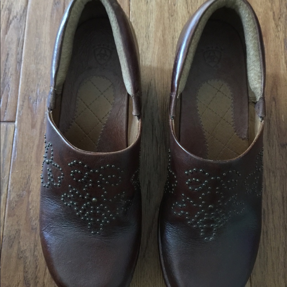 Ariat Western Studded Clogs Brown